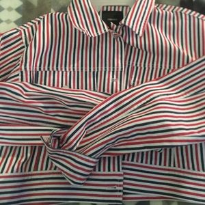 Cropped stripped jacket